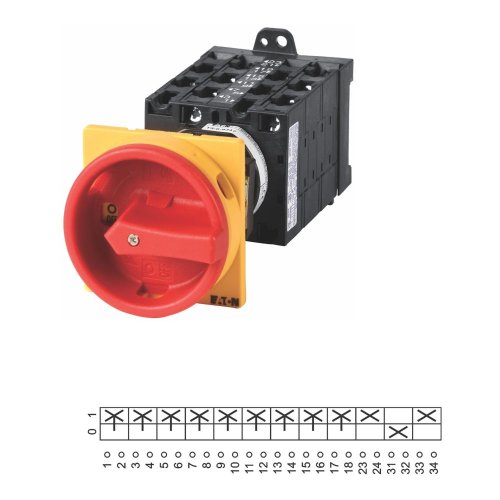 Eaton Hoofdschakelaar, 9-polig + 2 Maakcontact + 1 Verbreekcontact, 32 A, NO - Eaton 003229 l1 - 20056122