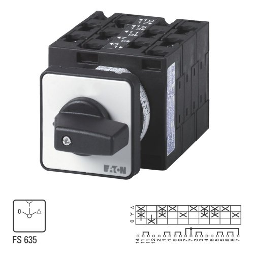 Eaton Sterdriehoekschakelaar, Contacten: 10, 32 A, Frontplaat: 0-Y-D, 60 &deg;,  - Eaton 004118 l1 - 20056131