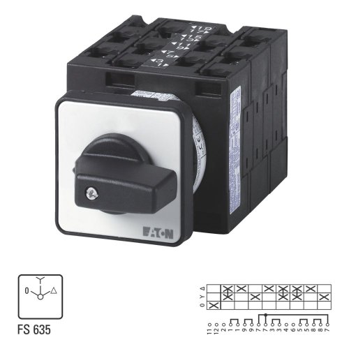 Eaton Sterdriehoekschakelaar, Contacten: 9, 32 A, Frontplaat: 0-Y-D, 60 &deg;, v - Eaton 004135 l1 - 20056132