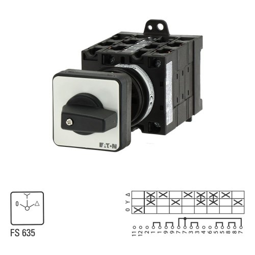 Eaton Sterdriehoekschakelaar, Contacten: 9, 32 A, Frontplaat: 0-Y-D, 60 &deg;, v - Eaton 004139 l1 - 20056133