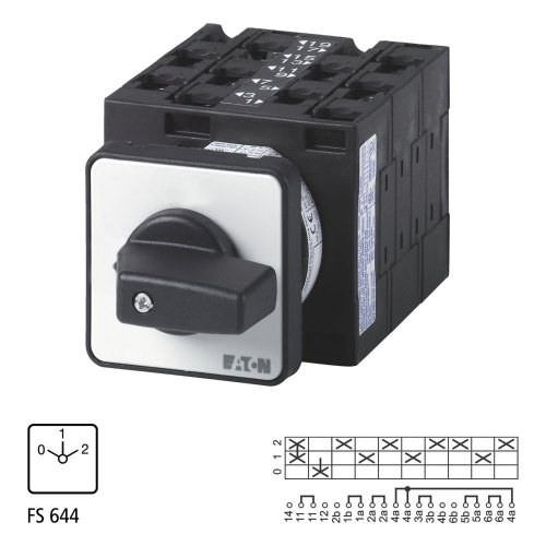 Eaton Poolomschakelaar, Contacten: 10, 32 A, Dahlander-schakeling, 2 toerent - Eaton 004140 l1 - 20056134