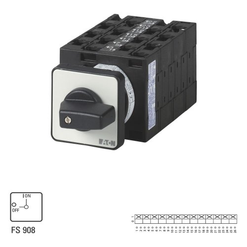 Eaton AAN-UIT-schakelaar, 13-polig, 32 A, 90 &deg;, inbouw - Eaton 005561 l1 - 20056156