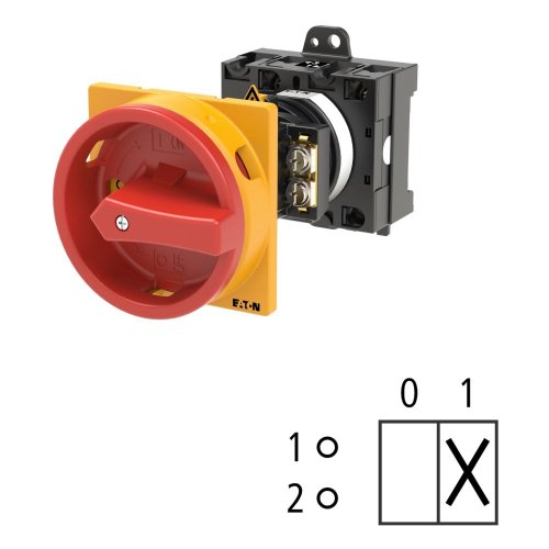 Eaton Hoofdschakelaar, 1-polig, 32 A, NOOD-UIT-functie, 90 &deg;, Afsluitbaar in - Eaton 007255 l1 - 20056170