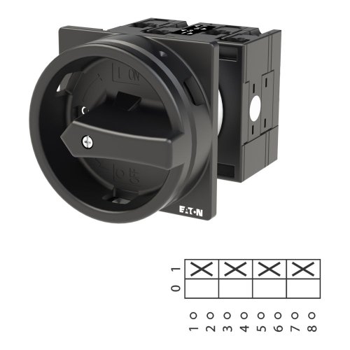 Eaton Hoofdschakelaar, 4-polig, 32 A, HOLD-functie, 90 &deg;, inbouw - Eaton 008772 l1 - 20056187