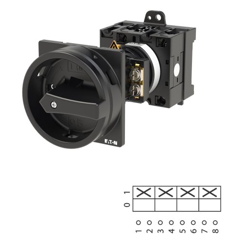 Eaton Hoofdschakelaar, 4-polig, 32 A, HOLD-functie, 90 &deg;, tussenbouw - Eaton 008775 l1 - 20056188