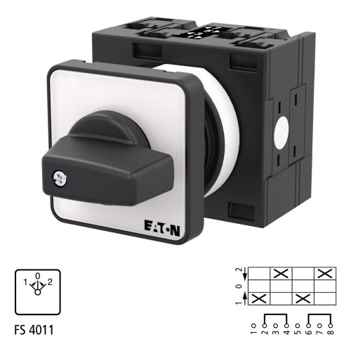 Eaton Omschakelaar, contacten: 4, 32 A, frontplaat: 2>0<1, 45 &deg;, terugverend - Eaton 016751 l1 - 20056826