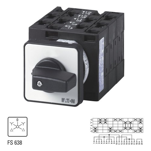 Eaton Omkeer sterdriehoekschakelaar, Contacten: 10, 32 A, Frontplaat: D-Y-0- - Eaton 016776 l1 - 20056827