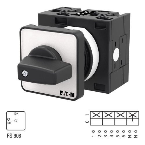 Eaton AAN-UIT-schakelaar, 3-polig + N, 32 A, 90 &deg;, inbouw - Eaton 017665 l1 - 20056851