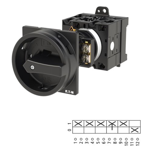 Eaton Hoofdschakelaar, 3-polig + N + 1MC + 1VC, 32 A, HOLD-functie, 90 &deg;, af - Eaton 019121 l1 - 20056889