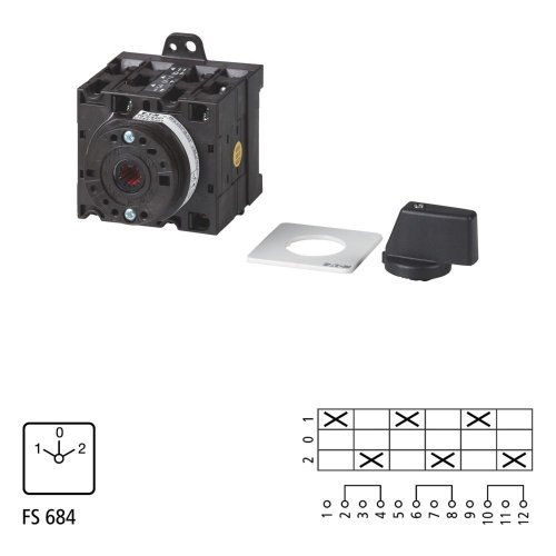 Eaton Omschakelaar, Contacten: 6, 32 A, 60 &deg;, tussenbouw, Basisschakelaar - Eaton 019423 l1 - 20056894
