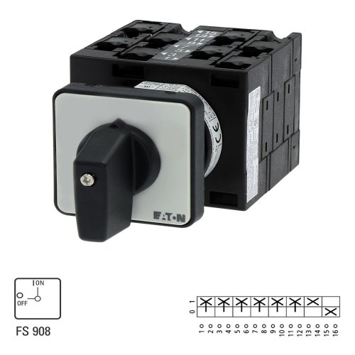 Eaton AAN-UIT-schakelaar, 6-polig + 1MC + 1VC, 32 A, 90 &deg;, inbouw - Eaton 023869 l1 - 20057018