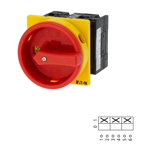 Eaton Hoofdschakelaar, 3-polig, 32 A, NOOD-UIT-functie, 90 &deg;, inbouw - Eaton 028612 l1 - 20057079