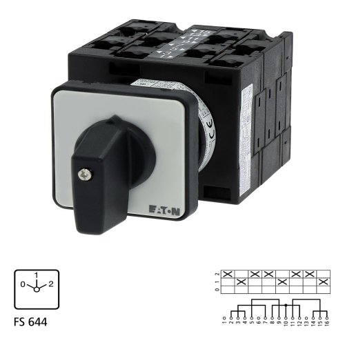 Eaton Poolomschakelaar, Contacten: 8, 32 A, Dahlander-schakeling, 2 toerenta - Eaton 035760 l1 - 20057200
