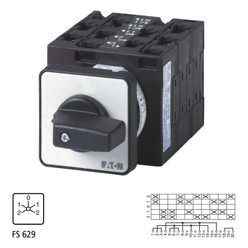 Eaton Omkeer-poolomschakelaar, Contacten: 10, 32 A, 2 toerentallen, 2 gesche - Eaton 049998 l1 - 20057459