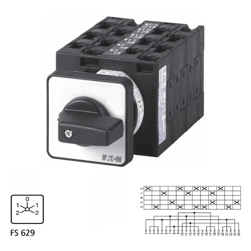Eaton Omkeer-poolomschakelaar, Contacten: 12, 32 A, 2 toerentallen, 2 gesche - Eaton 054744 l1 - 20057623