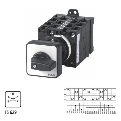 Eaton Omkeer-poolomschakelaar, Contacten: 12, 32 A, 2 toerentallen, 2 gesche - Eaton 057117 l1 - 20057653