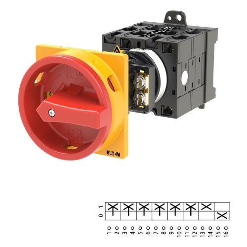 Eaton Hoofdschakelaar, 6-polig + 1MC + 1VC, 32 A, NOOD-UIT-functie, 90 &deg;, af - Eaton 059462 l1 - 20057684