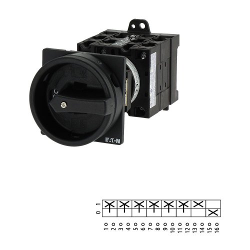 Eaton Hoofdschakelaar, 6-polig + 1MC + 1VC, 32 A, HOLD-functie, 90 &deg;, afslui - Eaton 061835 l1 - 20057708