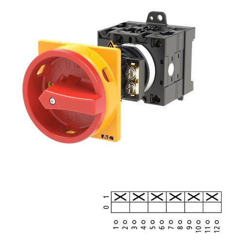 Eaton Hoofdschakelaar, 6-polig, 32 A, NOOD-UIT-functie, 90 &deg;, Afsluitbaar in - Eaton 076072 l1 - 20057931