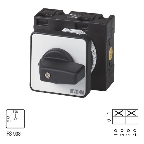Eaton AAN-UIT-schakelaar, 2-polig, 32 A, 90 &deg;, inbouw - Eaton 076073 l1 - 20057932
