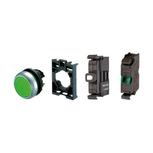 Eaton Signaaldrukknop, vlak, groen, terugverend, LED, groen, frontbevestigin - Eaton 110930 l - 20059432