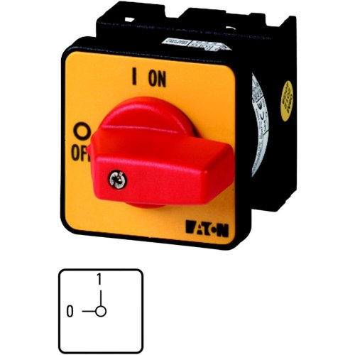 Eaton AAN-UIT-schakelaar, 1-polig, 20 A, NOOD-UIT-functie, 90 &deg;, inbouw - Eaton 1150pic 307 l - 20056236