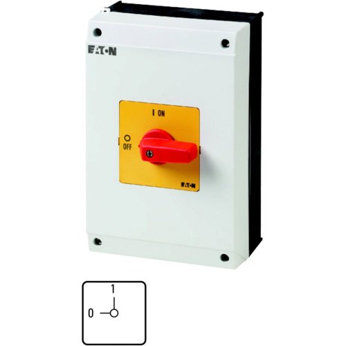 Eaton AAN-UIT-schakelaar, 3-polig, 63 A, NOOD-UIT-functie, Opbouw - Eaton 1150pic 324 l - 20064677
