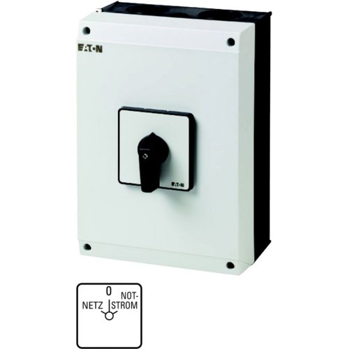 Eaton Omschakelaar, Contacten: 8, 100 A, Frontplaat: Netz-0-Notstrom, 45 &deg;,  - Eaton 1150pic 340 l - 20064558
