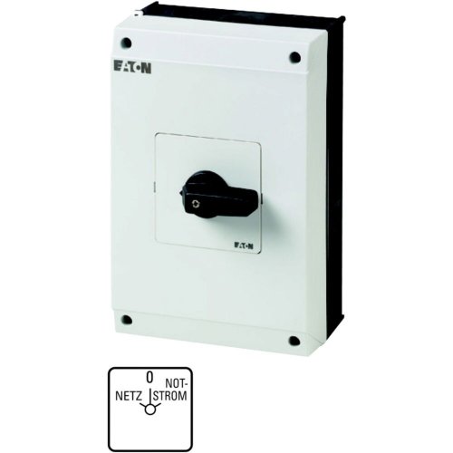 Eaton Omschakelaar, Contacten: 8, 63 A, Frontplaat: Netz-0-Notstrom, 45 &deg;, v - Eaton 1150pic 343 l - 20064578
