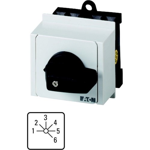 Eaton Stappenschakelaar, Contacten: 6, 20 A, Frontplaat: 1-6, 45 &deg;, 6 stappe - Eaton 1150pic 408 l - 20057441