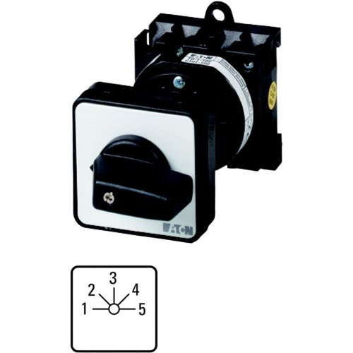 Eaton Stappenschakelaar, Contacten: 5, 20 A, Frontplaat: 1-5, 45 &deg;, 5 stappe - Eaton 1150pic 412 l - 20057209