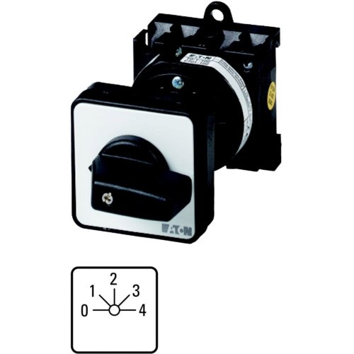 Eaton Stappenschakelaar, Contacten: 4, 20 A, Frontplaat: 0-4, 45 &deg;, 4 stappe - Eaton 1150pic 433 l - 20057943