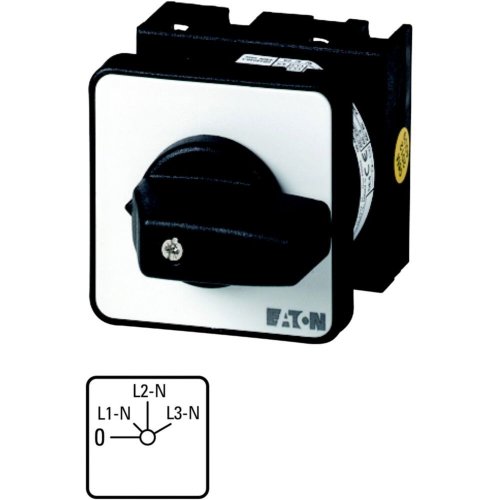 Eaton Spanningsmeteromschakelaar, Contacten: 4, 20 A, 3 x fase-N, Frontplaat - Eaton 1150pic 492 l - 20057814