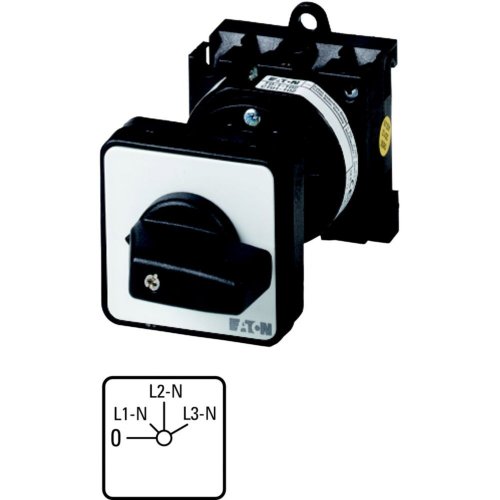 Eaton Spanningsmeteromschakelaar, Contacten: 4, 20 A, 3 x fase-N, Frontplaat - Eaton 1150pic 500 l - 20057947