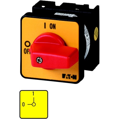 Eaton AAN-UIT-schakelaar, 6-polig, 20 A, NOOD-UIT-functie, 90 &deg;, inbouw - Eaton 1150pic 597 l - 20056552