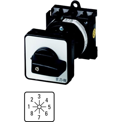 Eaton Stappenschakelaar, Contacten: 8, 20 A, Frontplaat: 1-8, 45 &deg;, vast, tu - Eaton 1150pic 712 l - 20058072