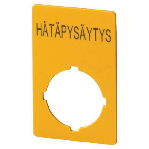 Eaton Schild, NOOD-HOLD, HxB=50x33mm, geel, H&Auml;TAPYS&Auml;YTYS - Eaton 1160pic 1085 - 20059685
