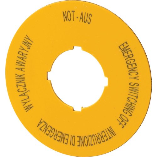 Eaton Schild, NOOD-UIT, geel, D=60mm, 1-talig, EN - Eaton 1160pic 1368 l - 20060597