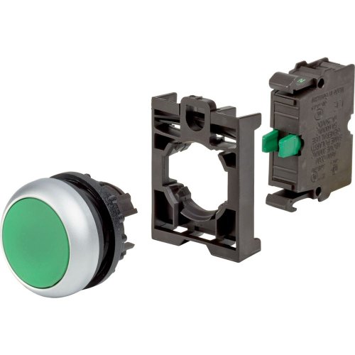 Eaton Drukknop, vlak, groen, terugverend, Contactelement 1F, schroefaansluit - Eaton 1160pic 1392 - 20059436