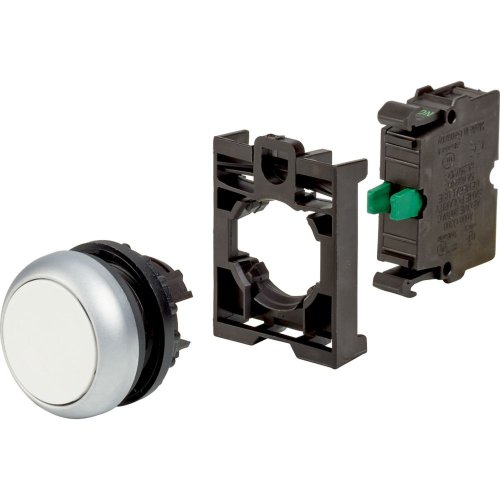 Eaton Drukknop, vlak, veerretour, 1 no, wit, blisterverpakking - Eaton 1160pic 1397 - 20060139