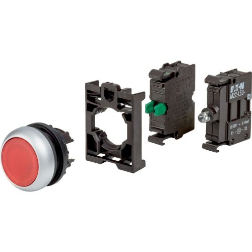 Eaton Signaaldrukknop, vlak, rood, terugverend, LED, rood, frontbevestiging, - Eaton 1160pic 1407 - 20059434