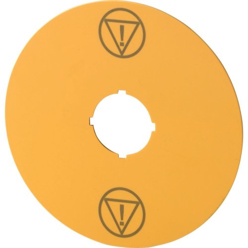 Eaton Schild; NOOD-UIT; geel; D = 90 mm; symbool IEC60417-5638 - Eaton 1160pic 1828 - 20061739