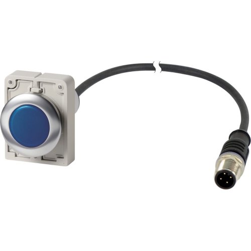 Eaton Signaallamp, M30C Compact, blauw, vlak, 0no/0nc, M12A-male, kabel zwar - Eaton 1160pic 1851 - 20062297