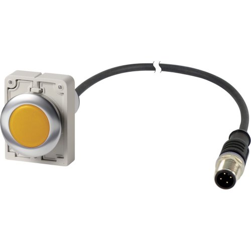 Eaton Signaallamp, M30C Compact, geel, vlak, 0no/0nc, M12A-male, kabel zwart - Eaton 1160pic 1852 - 20062300
