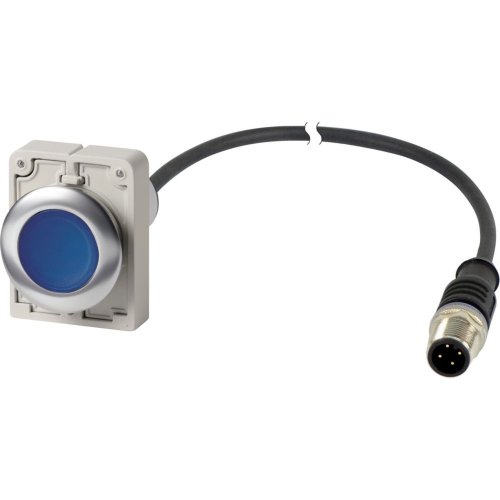 Eaton SignaalDrukknop, M30C Compact, blauw, vlak, terugverend, 1no/0nc, M12A - Eaton 1160pic 1861 - 20062271