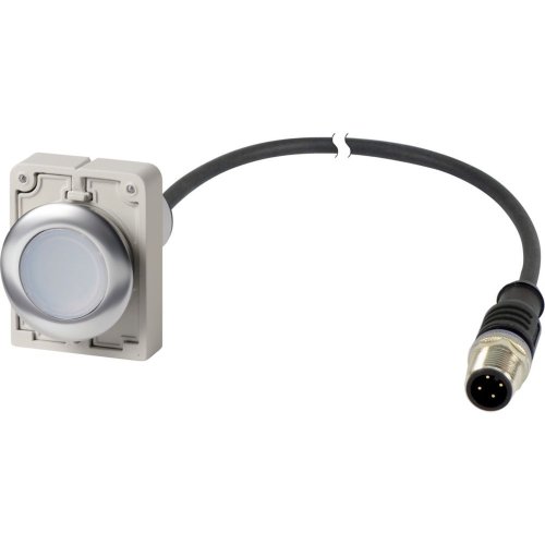 Eaton SignaalDrukknop, M30C Compact, wit, vlak, terugverend, 1no/0nc, M12A-m - Eaton 1160pic 1864 - 20062265