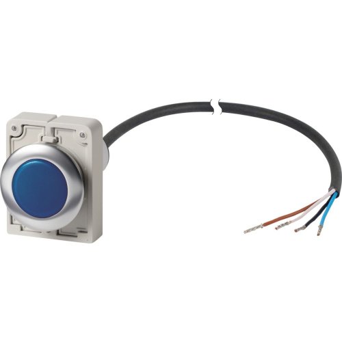Eaton Signaallamp, M30C Compact, blauw, vlak, 0no/0nc, open einde, kabel zwa - Eaton 1160pic 1886 - 20062359