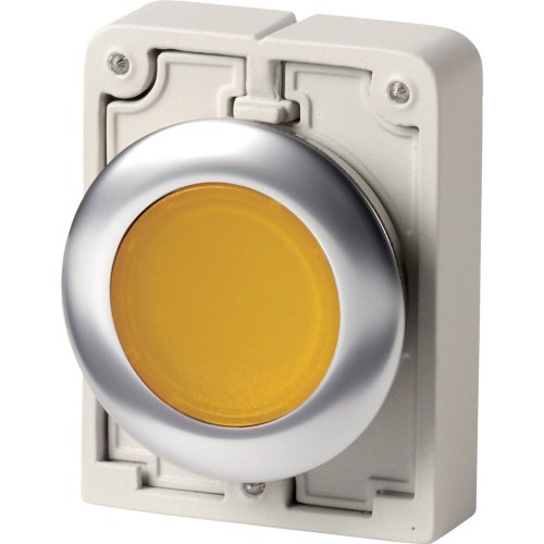 Eaton Signaaldrukknop, 30mm, RVS, vlak, sealed, geel, terugverend - Eaton 1160pic 1924 - 20063661