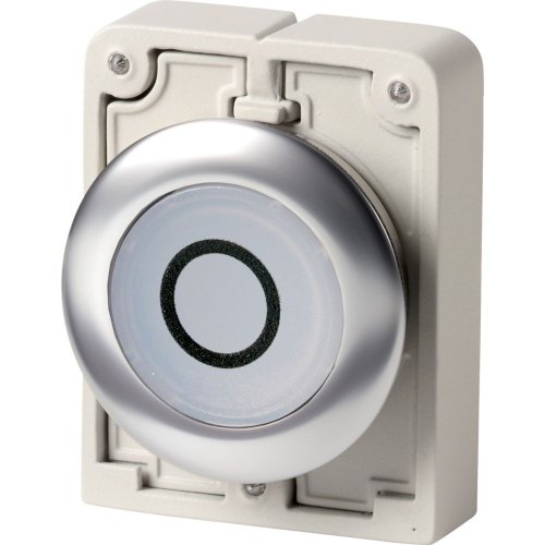 Eaton Signaaldrukknop, 30mm, RVS, vlak, wit "O", terugverend - Eaton 1160pic 1934 - 20062970