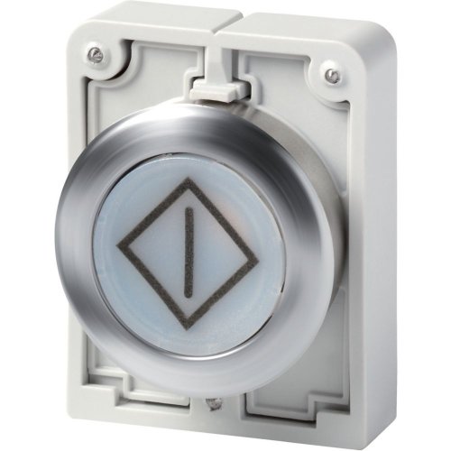 Eaton Signaaldrukknop, 30mm, RVS, vlak, wit, met tekst X100, terugverend - Eaton 1160pic 1936 - 20062977